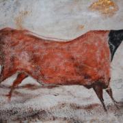 001 Vache rouge à collerette noire Lascaux